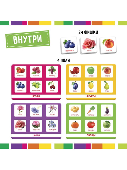 Лото «Растительный мир» по методике Г. Домана, 1-4 игрока, 3+