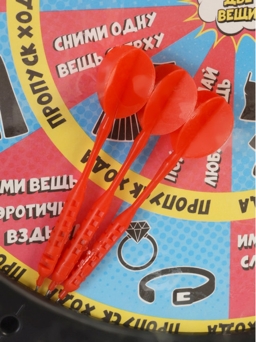 Дартс 2 в 1 Время игры, фанты, на раздевание, 41×41 см, 3 дротика, 18+