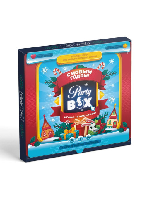 Новогодний набор игр «Новый год: Party box. Играй и объясняй. 6 в 1», по 20 карт в каждой игре, 7+