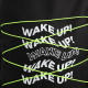 Рюкзак школьный текстильный со шнуровкой WAKE UP, 38×29×11 см, чёрный