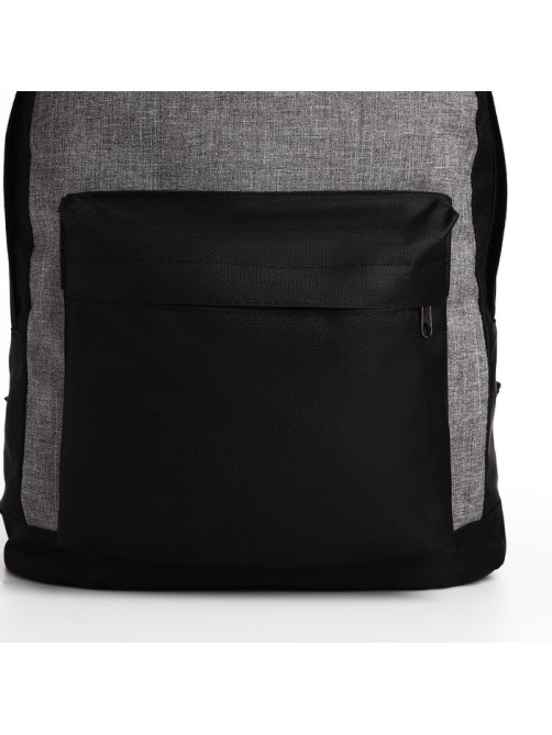 Рюкзак школьный на молниях, 1 наружный карман, чёрный