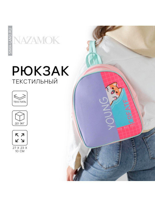 Рюкзак школьный молодёжный Young create, 27×10×23 см