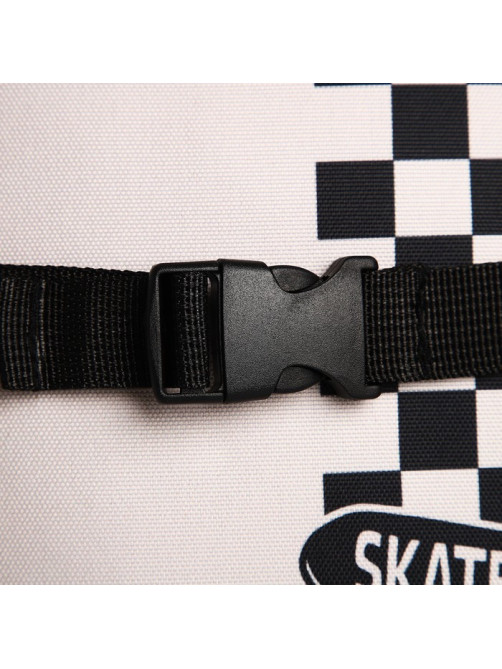 Рюкзак школьный текстильный с креплением для скейта Skate more, 38×29×11 см, чёрный, отдел на молнии