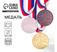 Медаль тематическая «Плавание», золото, d=3.5 см