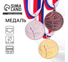Медаль тематическая «Гимнастика», золото, d=3.5 см
