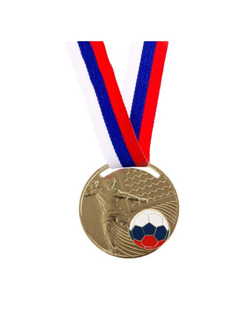Медаль золото «Футбол», d=5 см, с лентой