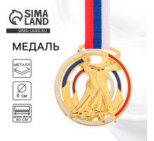 Медаль золото «Бальные танцы», d=6 см, с лентой