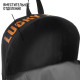 Рюкзак школьный текстильный с печатью на верхней части LUCKY, 38×29×11 см, чёрный