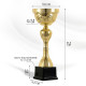 Кубок 134B, наградная фигура, золото, подставка пластик, 31.3×11.8×9.2 см