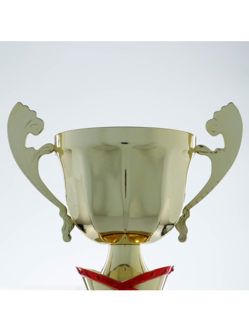 Кубок 140C, наградная фигура, золото, подставка камень, 28×13.5×6 см
