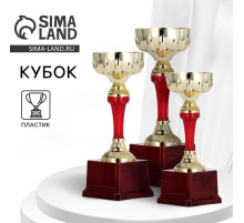 Кубок 133A, наградная фигура, золото, подставка пластик, 25.5×10×9.5 см