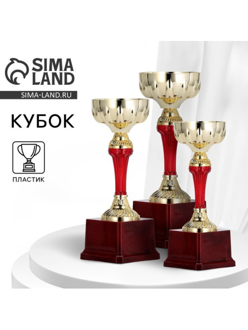 Кубок 133A, наградная фигура, золото, подставка пластик, 25.5×10×9.5 см
