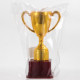 Кубок 113, наградная фигура, золото, подставка пластик, 17.7 см
