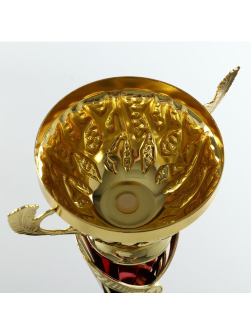 Кубок 155C, наградная фигура, золото, подставка пластик, 32 см