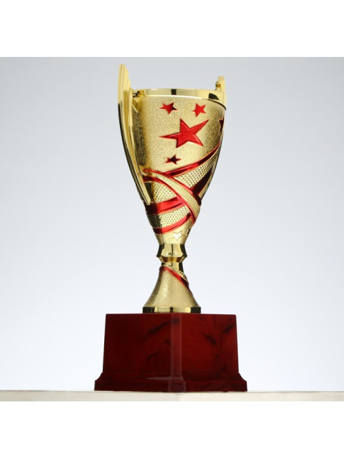 Кубок золотой 183C, наградная фигура, подставка пластик, 17×8.5×6.5 см
