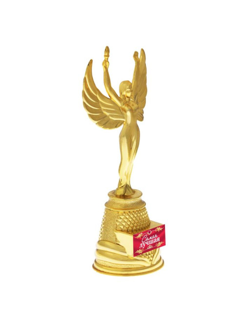 Кубок наградная фигура Ника «Самая лучшая», пластик, золото, 19.5×7.3 см