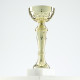 Кубок 150С, наградная фигура, золото, подставка камень, 17.3 см