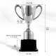 Кубок 113, наградная фигура, серебро, подставка пластик, 17.7 см