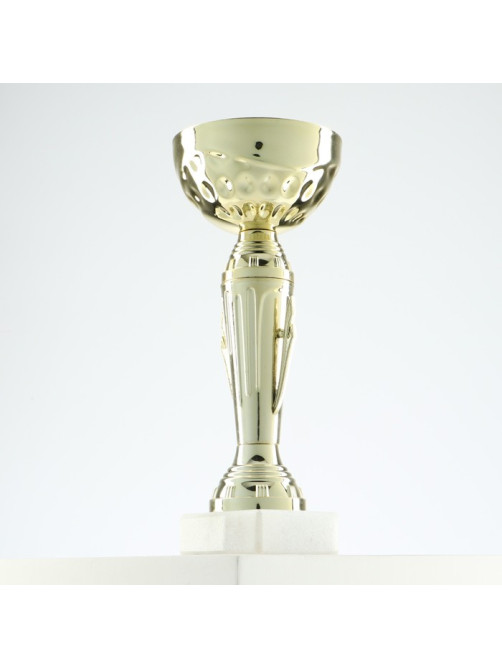 Кубок 107, наградная фигура, золото, подставка камень, 19 см