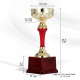 Кубок 133A, наградная фигура, золото, подставка пластик, 25.5×10×9.5 см