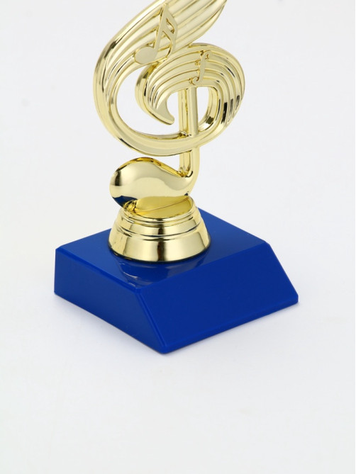 Кубок «Скрипичный ключ», наградная фигура, подставка пластик синяя, 14.5×6.5×6 см