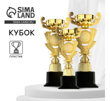 Кубок 182C, наградная фигура, золото, подставка пластик, 21 см