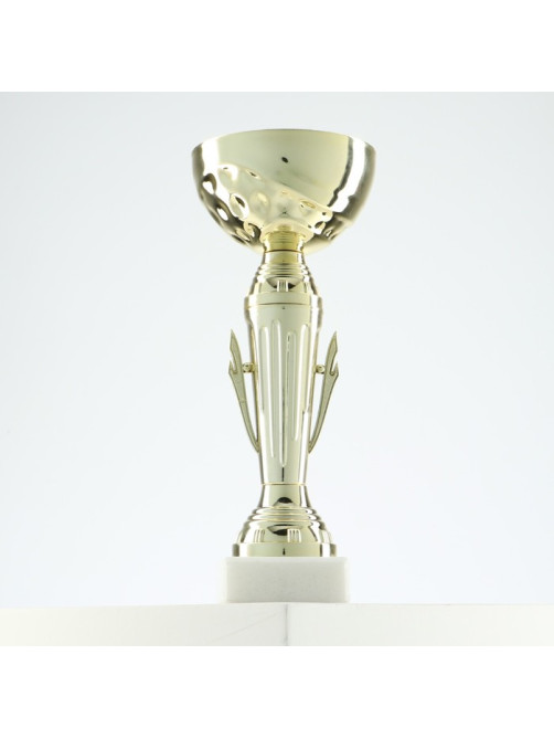 Кубок 107, наградная фигура, золото, подставка камень, 19 см