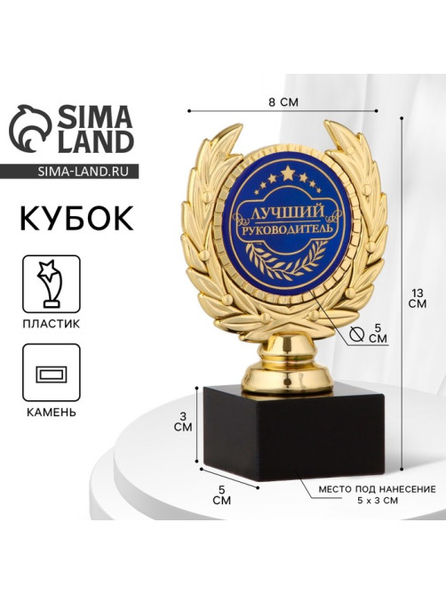 Кубок «Лучший руководитель» наградная фигура, пластик, 13 см