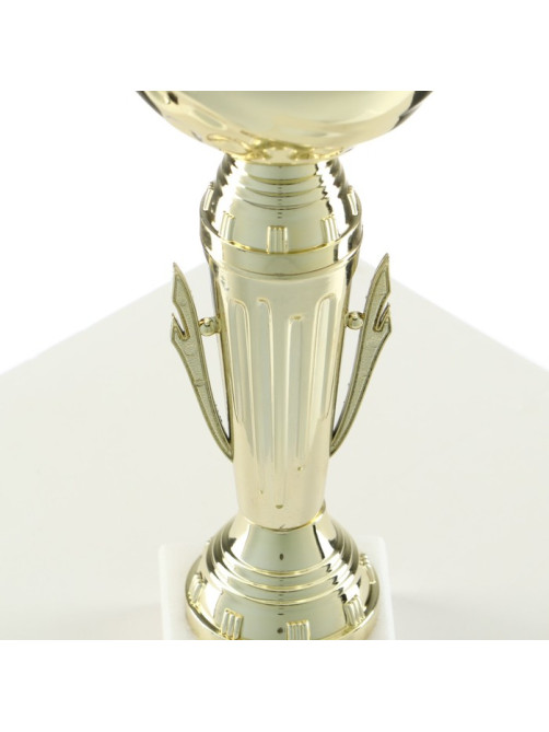 Кубок 107, наградная фигура, золото, подставка камень, 19 см