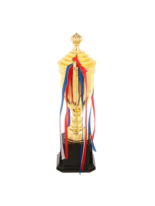Кубок 180A, наградная фигура, золото, подставка пластик, триколор, 44.5×20×8.5 см