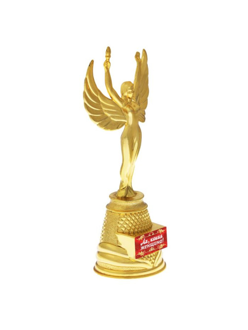 Кубок наградная фигура Ника «Ах, какая женщина», пластик, золото, 19.5×7.3 см