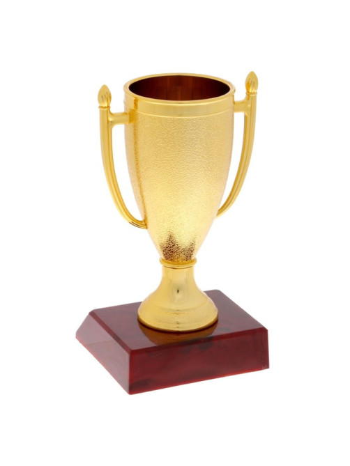 Кубок 103, наградная фигура, золото, подставка пластик, 12×6.3×6.3 см