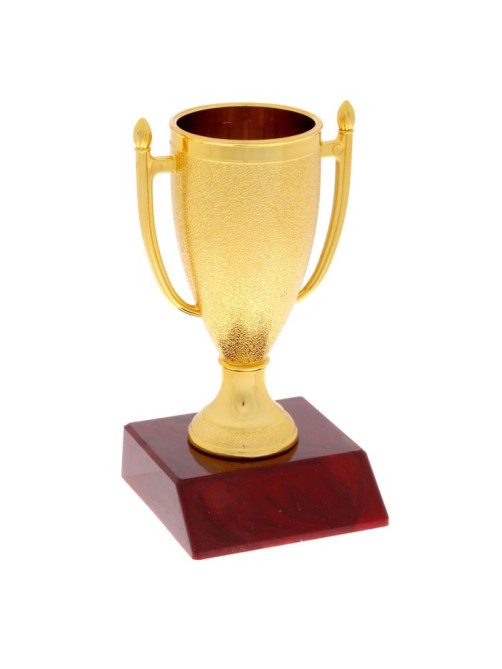 Кубок 103, наградная фигура, золото, подставка пластик, 12×6.3×6.3 см