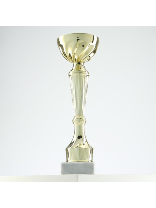 Кубок 151С, наградная фигура, золото, подставка камень, 22 см