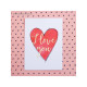Открытка на акварельном картоне с тиснением I love you, 7.5×10.5 см
