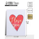 Открытка на акварельном картоне с тиснением I love you, 7.5×10.5 см