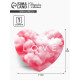 Открытка-валентинка Love, 14 февраля, облака, 7×6 см