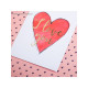 Открытка на акварельном картоне с тиснением I love you, 7.5×10.5 см
