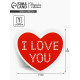 Открытка-валентинка I love you, 14 февраля, сердечки, 7×6 см