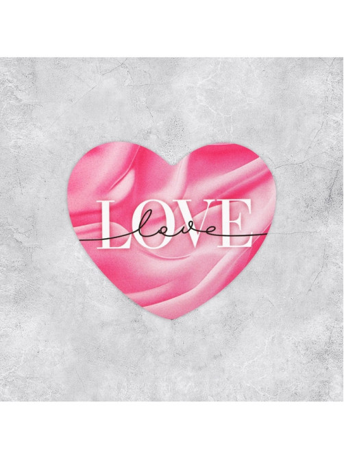 Открытка-валентинка Love, 14 февраля, шёлк, 7×6 см