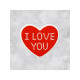 Открытка-валентинка I love you, 14 февраля, сердечки, 7×6 см