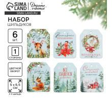 Шильдик новогодний на подарок «Верь в чудеса», набор 6 штук, 16×24 см