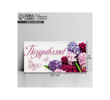 Конверт для денег «Поздравляю», 16.5×8 см