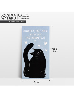 Конверт для денег «Подарок», 16.5×8 см
