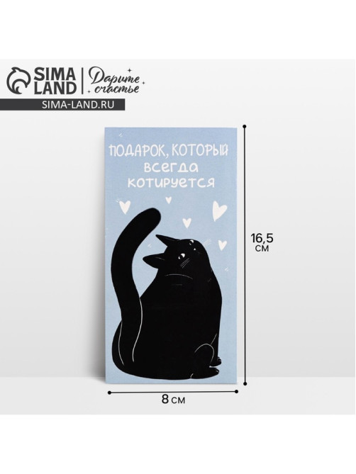 Конверт для денег «Подарок», 16.5×8 см