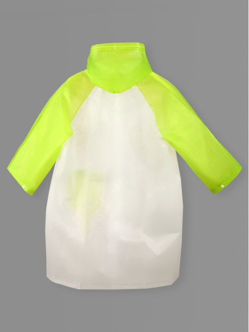 Дождевик детский «Гуляем под дождём», рост 116-134 см, ЭВА 85 г, зелёный