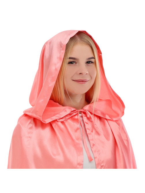 Карнавальный плащ детский, атлас, коралловый, длина 100 см