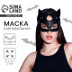 Маска карнавальная кожаная «Кошка», цвет чёрный