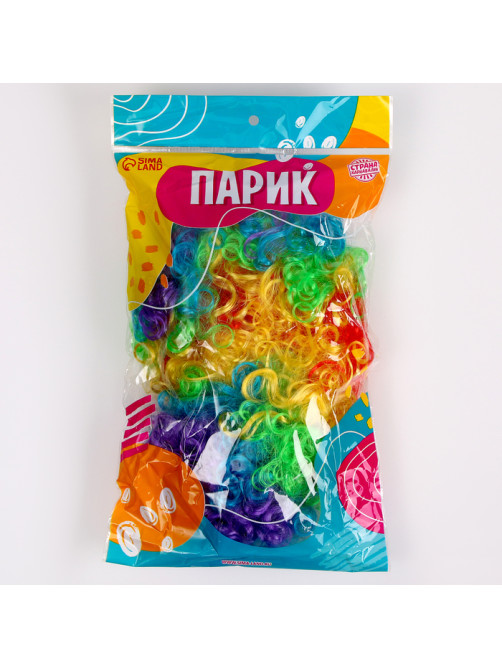 Карнавальный парик «Объём», цветные кудри, 120 г
