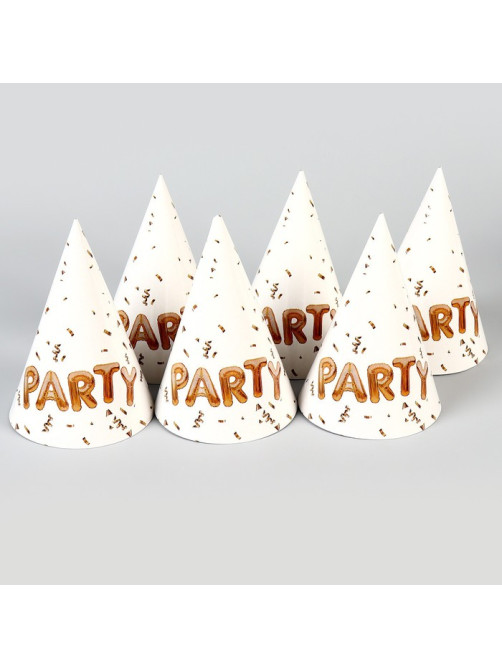 Колпак бумажный на день рождения Party, 6 шт.